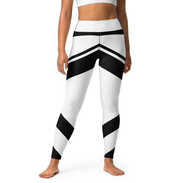 White n Black Design Yoga Leggings