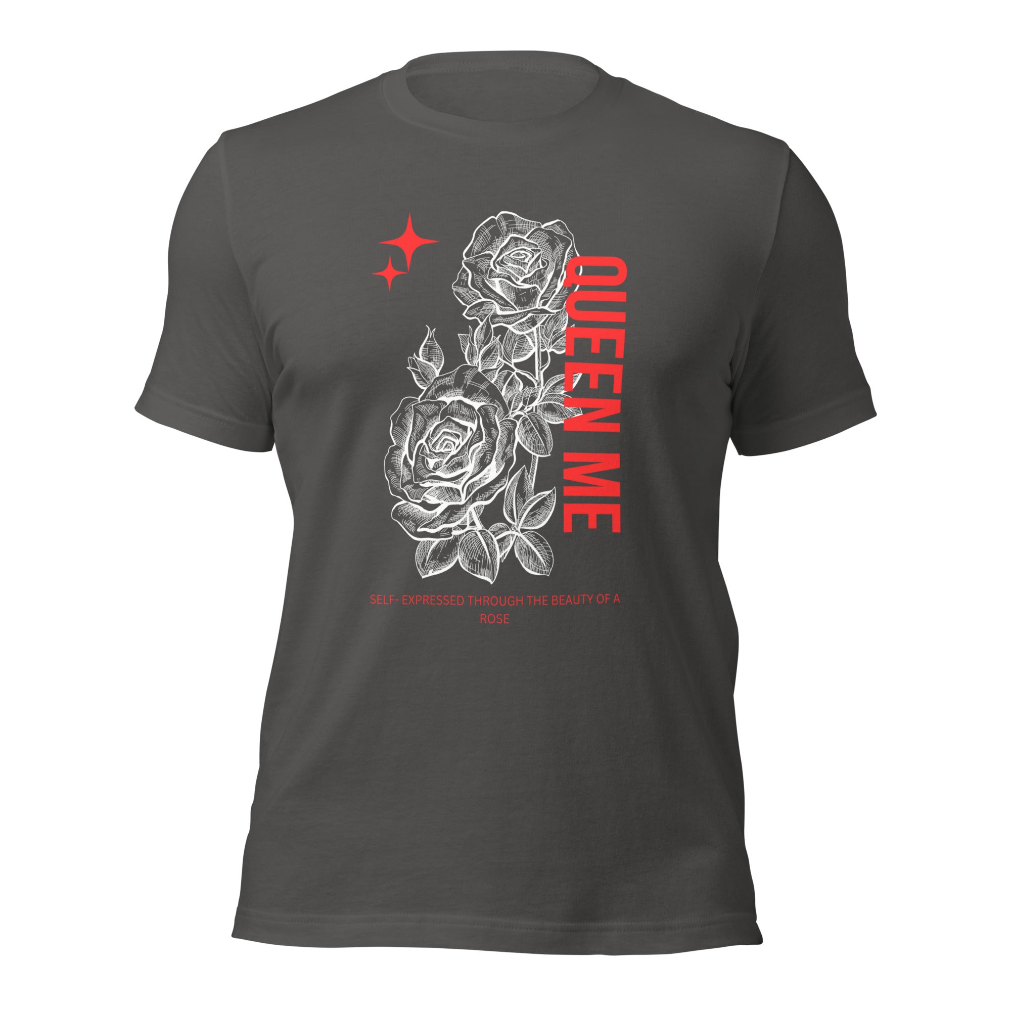 Queen Me Rose Design Unisex t-shirt