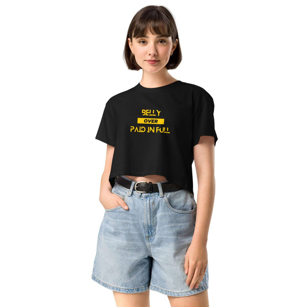 Belly over paid in full womens crop top